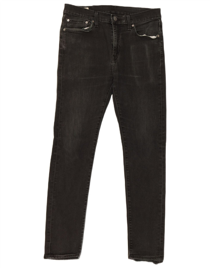 Męskie jeansy slim fit Levi's W32 L32 Czarna bawełna
