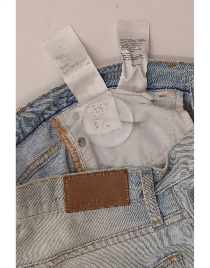 Damskie proste dżinsy Calvin Klein W28 L25 Niebieskie bawełniane