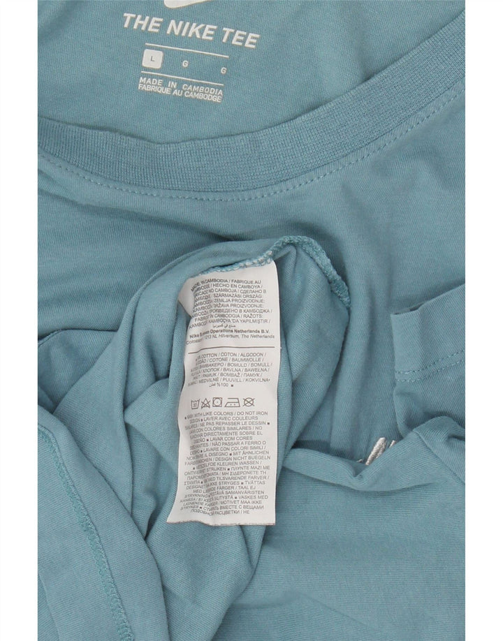 T-shirt męski Nike, duży, niebieski, bawełniany