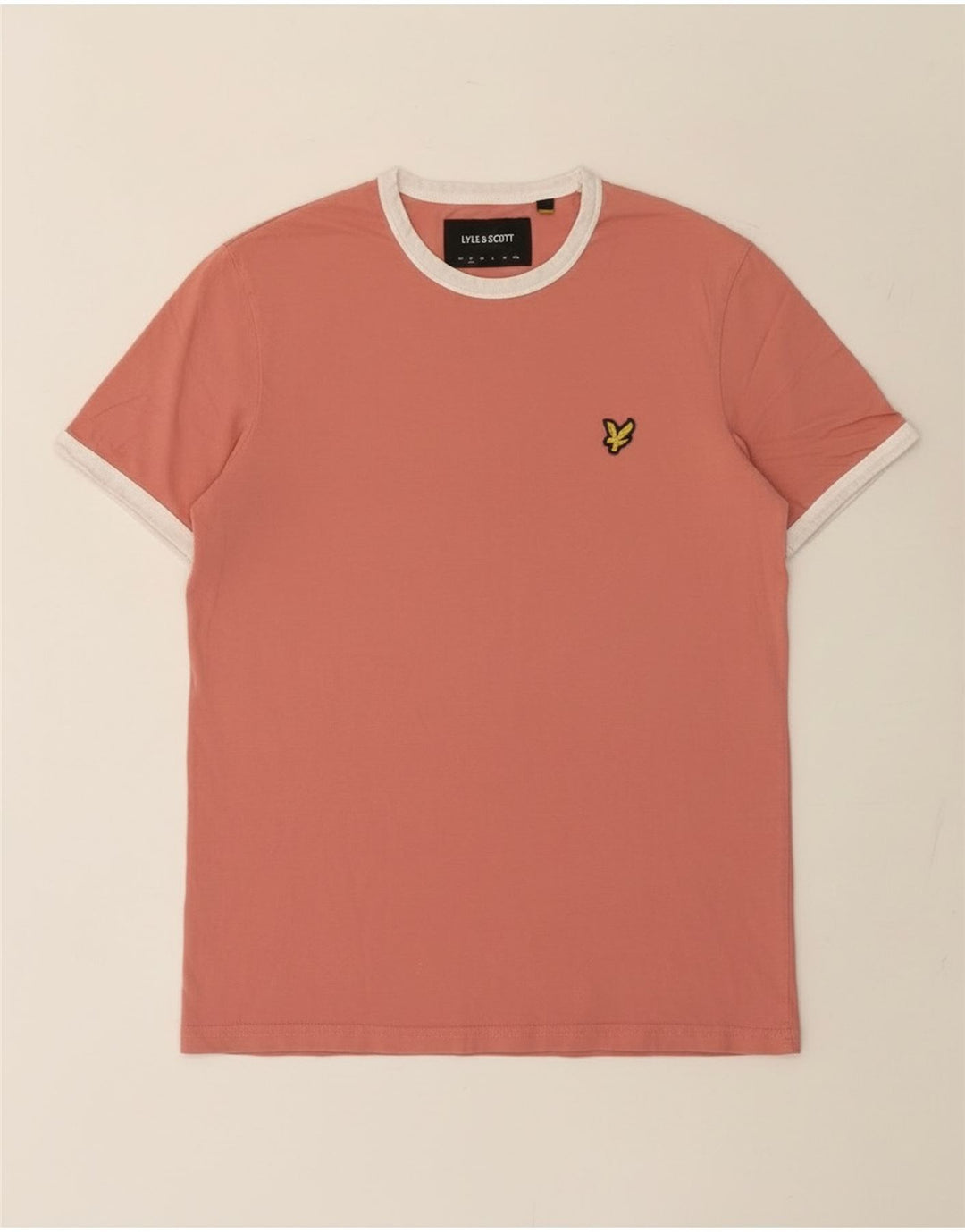 T-shirt męski Lyle & Scott, mały, różowy, bawełniany