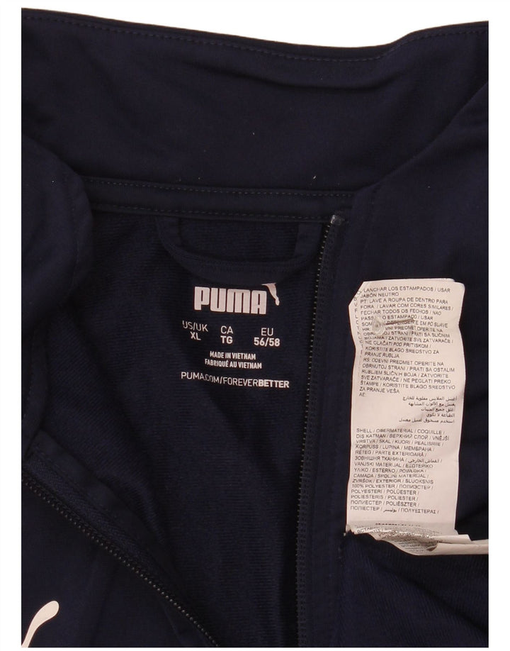Męski dres Puma z zamkiem błyskawicznym i topem XL Granatowy poliester