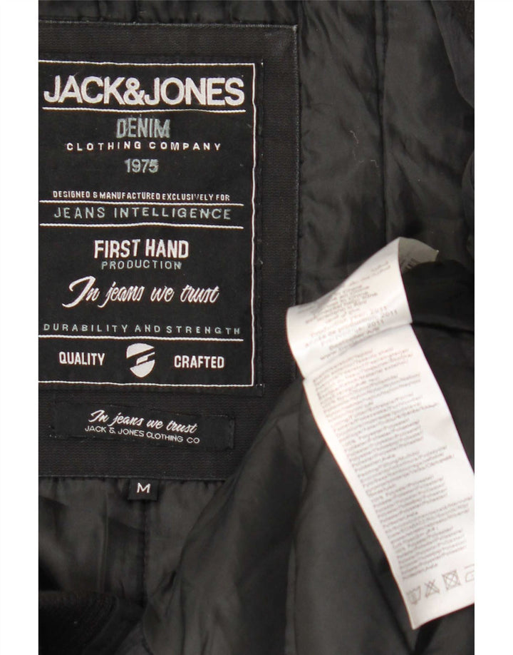 Męska kurtka bomber Jack & Jones UK 38, średni czarny poliester