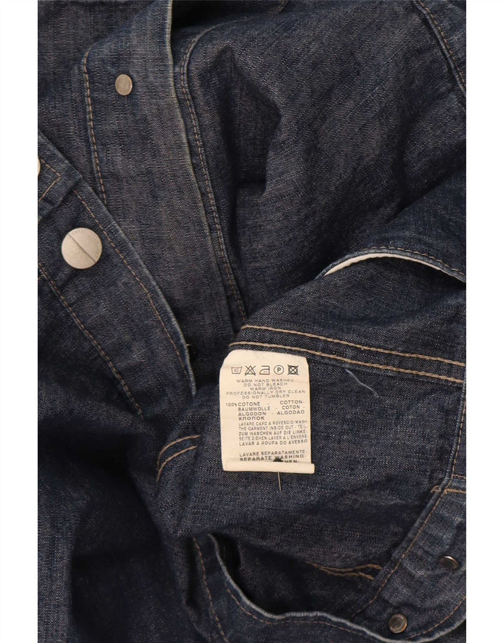 Męska kurtka dżinsowa Trussardi Jeans UK 40, duża niebieska bawełna