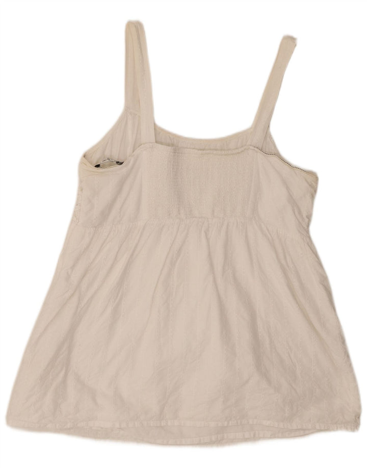 Damski top na ramiączkach Fat Face UK 18 XL, biała bawełna