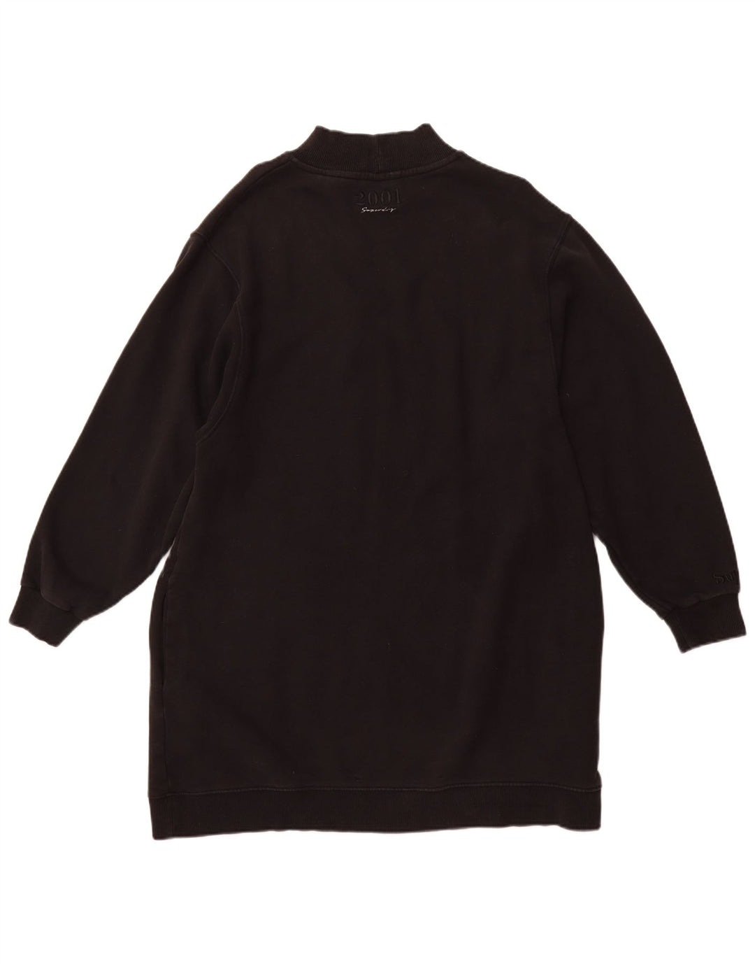 SUPERDRY Damska bluza z grafiką, sukienka UK 14, duża, czarna, bawełniana