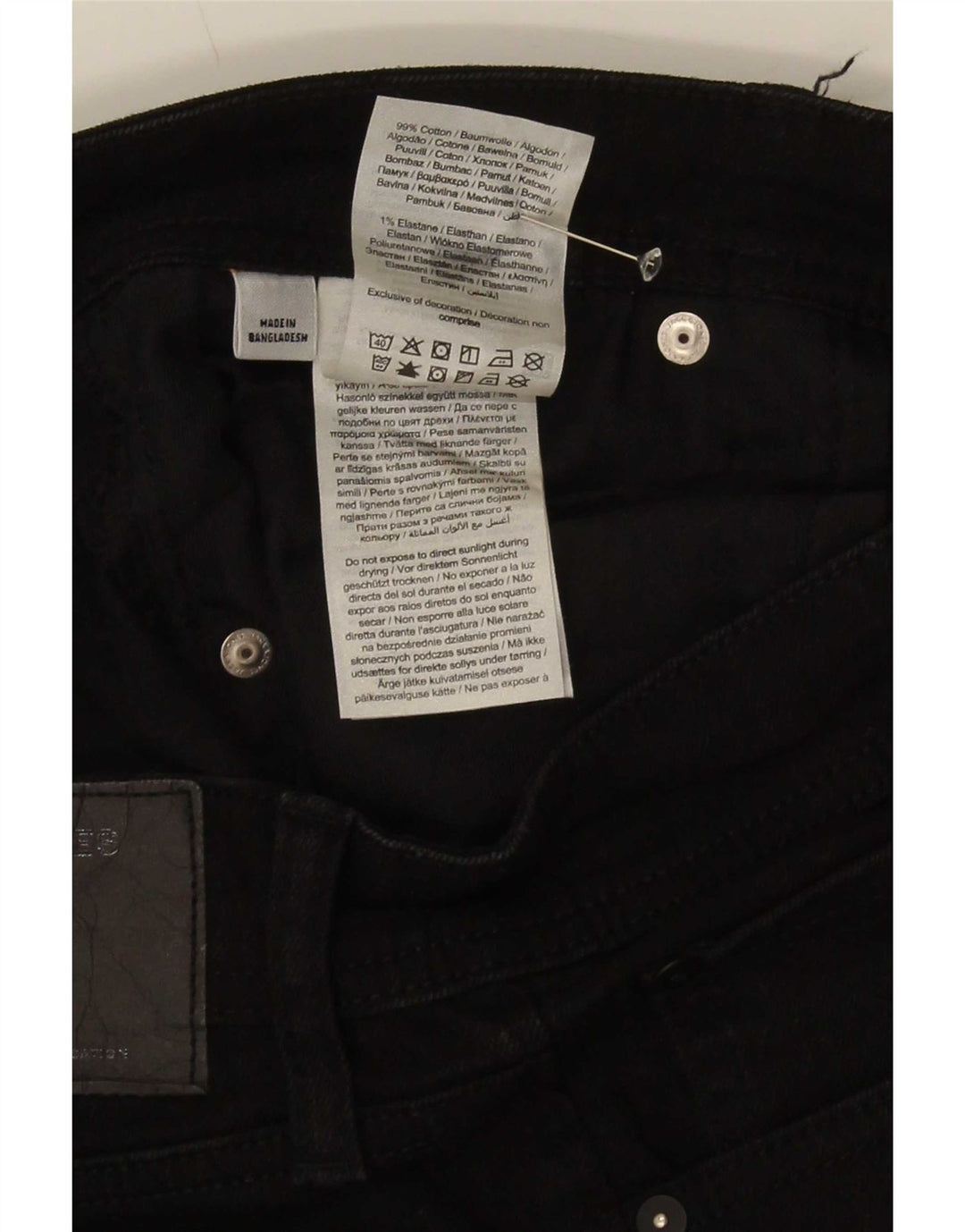Męskie spodenki jeansowe Jack & Jones o regularnym kroju, duże, W34, czarne, bawełniane