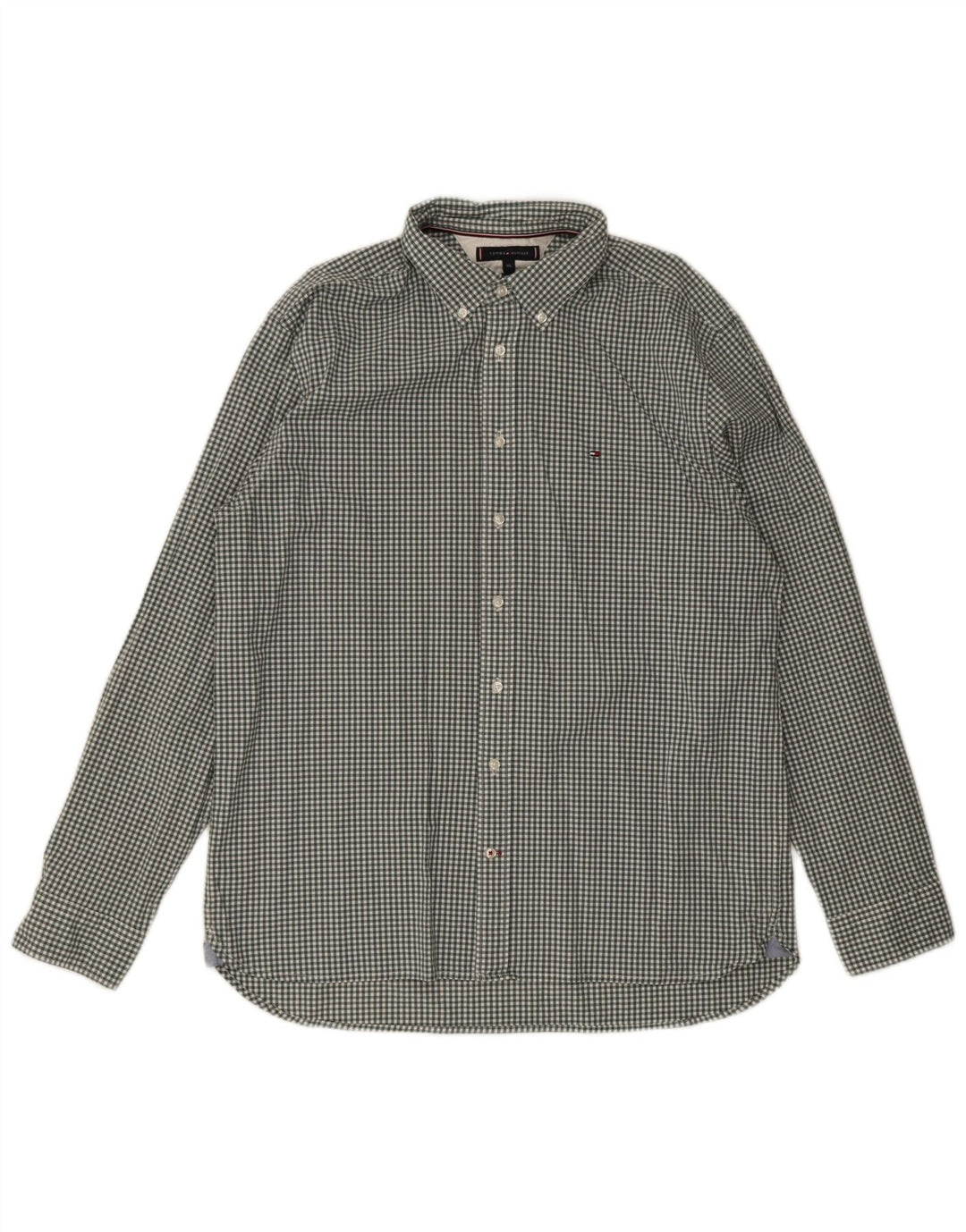 Koszula męska Tommy Hilfiger o regularnym kroju, 2XL, zielona bawełniana kratka