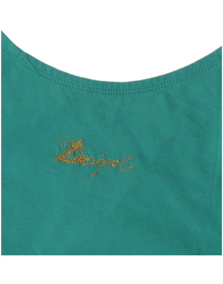 Damska sukienka o linii A Desigual UK 14 w kolorze średniego turkusu Paisley