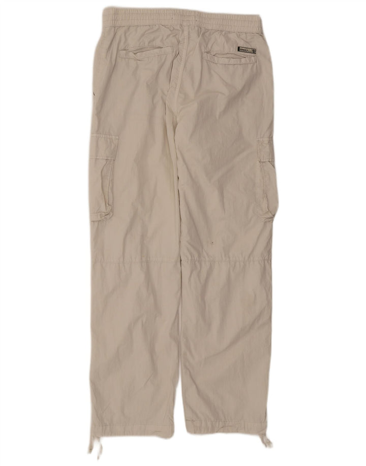 Spodnie damskie Zara Straight Cargo, średnie W31 L29, beżowa bawełna