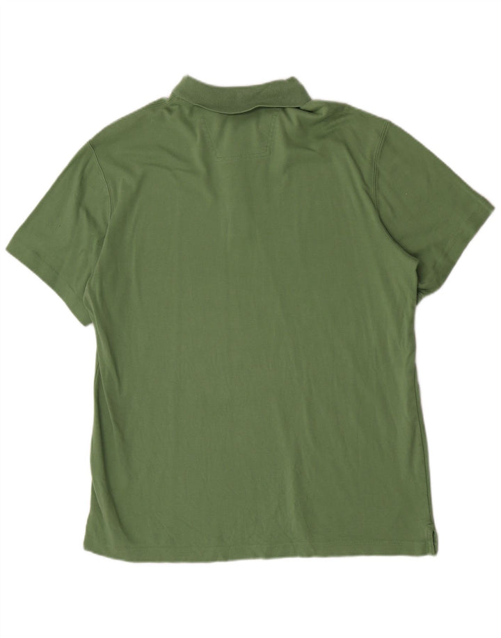 Męska wysoka koszulka polo Eddie Bauer 2XL, zielona bawełna