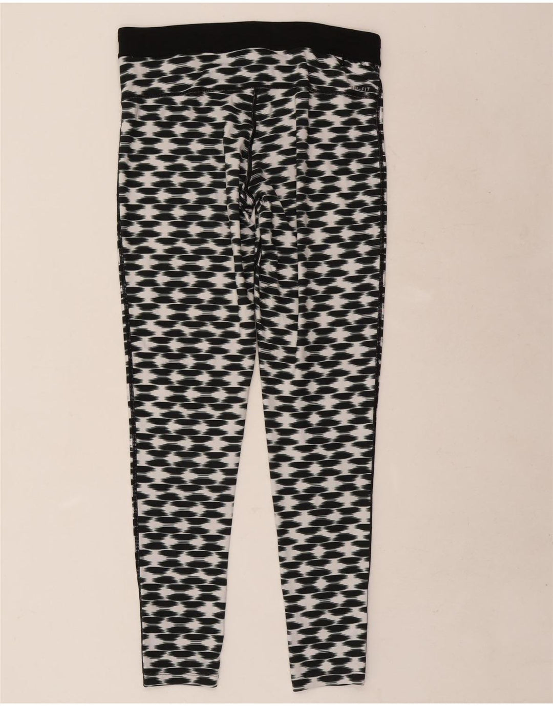Damskie legginsy Nike Dri Fit, duży, czarny, geometryczny poliester