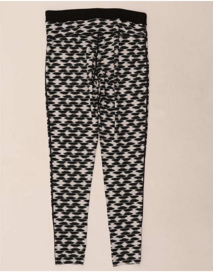 Damskie legginsy Nike Dri Fit, duży, czarny, geometryczny poliester