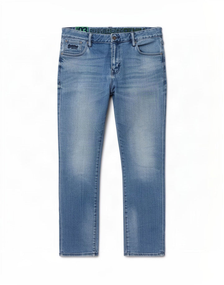 Męskie jeansy Superdry Slim W36 L32 Niebieskie, bawełniane