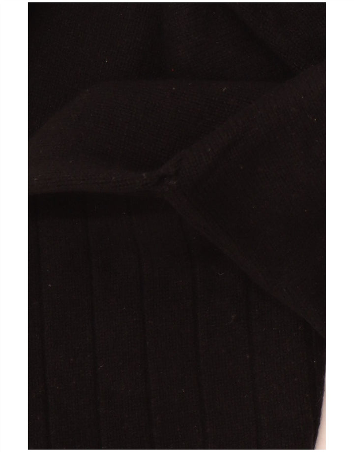 Damski sweter z golfem LEVI'S UK 10 w małe czarne paski z owczej wełny