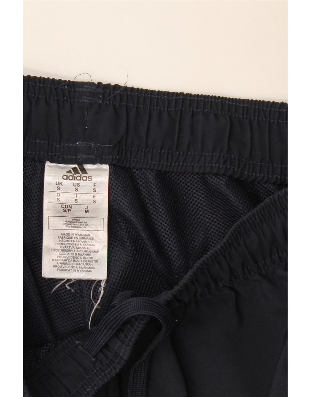 Męskie spodenki sportowe ADIDAS, małe, granatowe, z poliestru