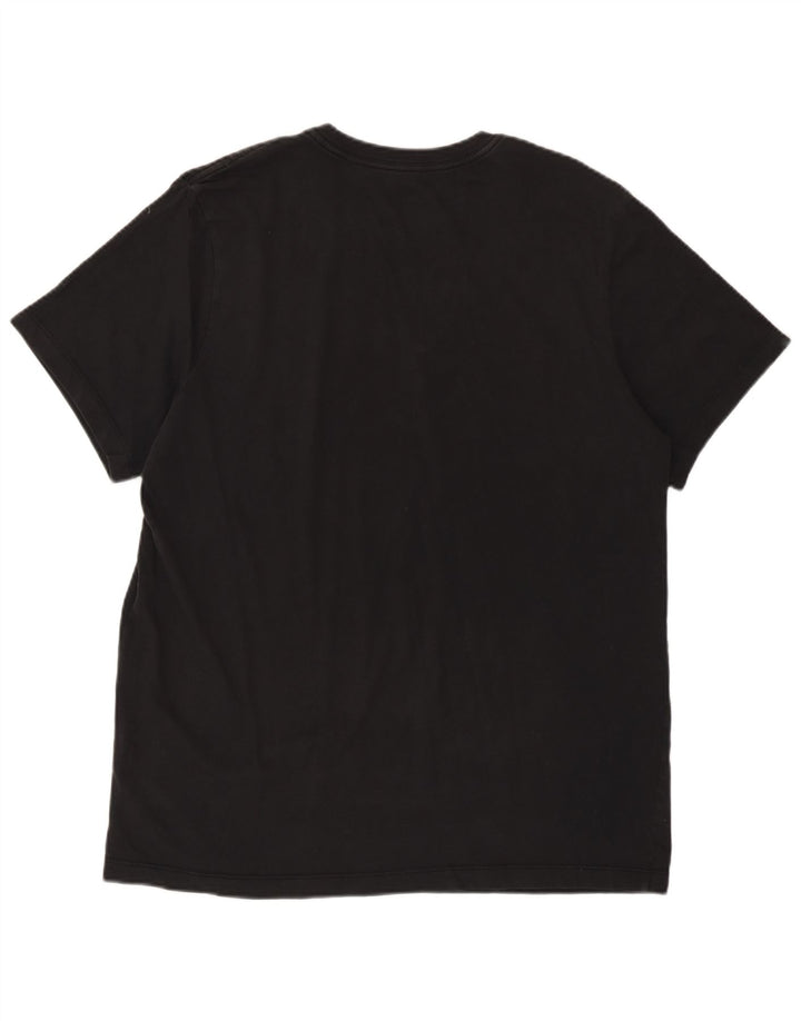 Męski T-shirt z grafiką Nike, duży, czarny, bawełniany