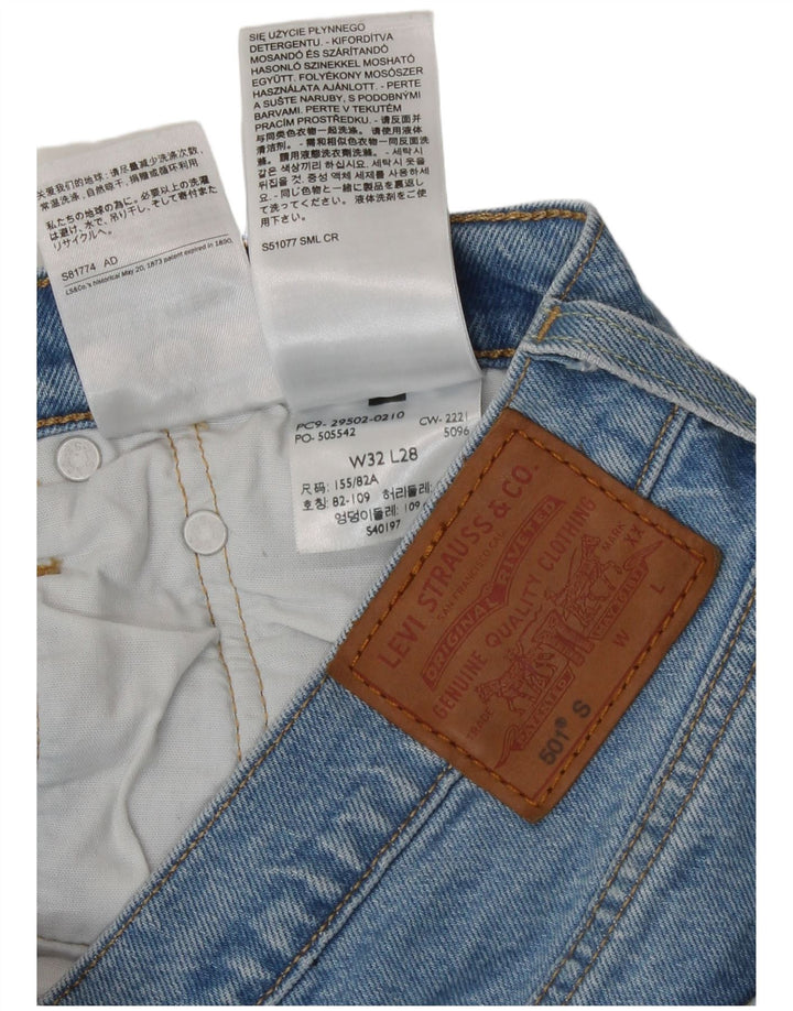 Damskie jeansy Levi's 501 w trudnej sytuacji W32 L28 Niebieska bawełna