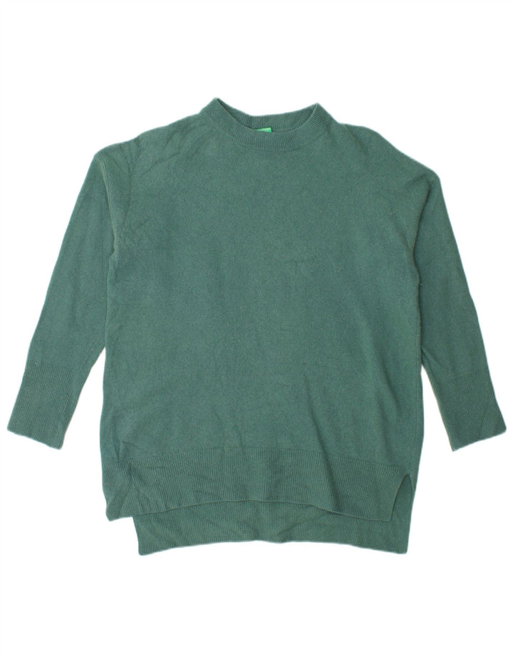 Damski sweter oversize Benetton z okrągłym dekoltem UK 10 Small Green