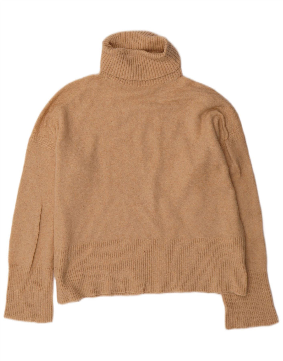 J. CREW Damski sweter oversize z golfem UK 10 Small Beige