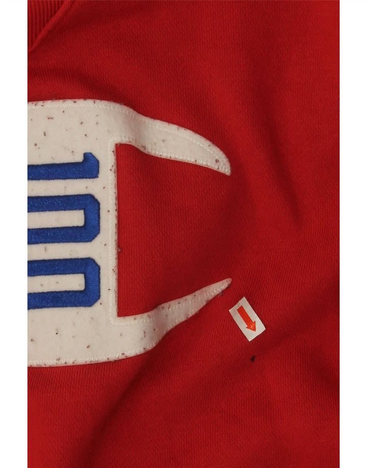 Męski sweter z grafiką Champion, duży, czerwony, bawełniany