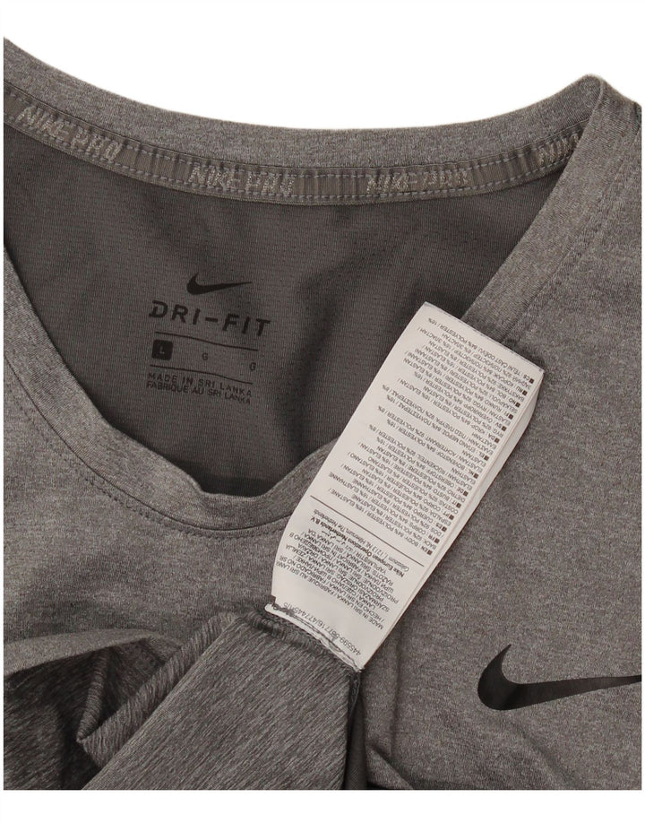 T-shirt damski Nike Dri Fit Top UK 14, duży, szary poliester