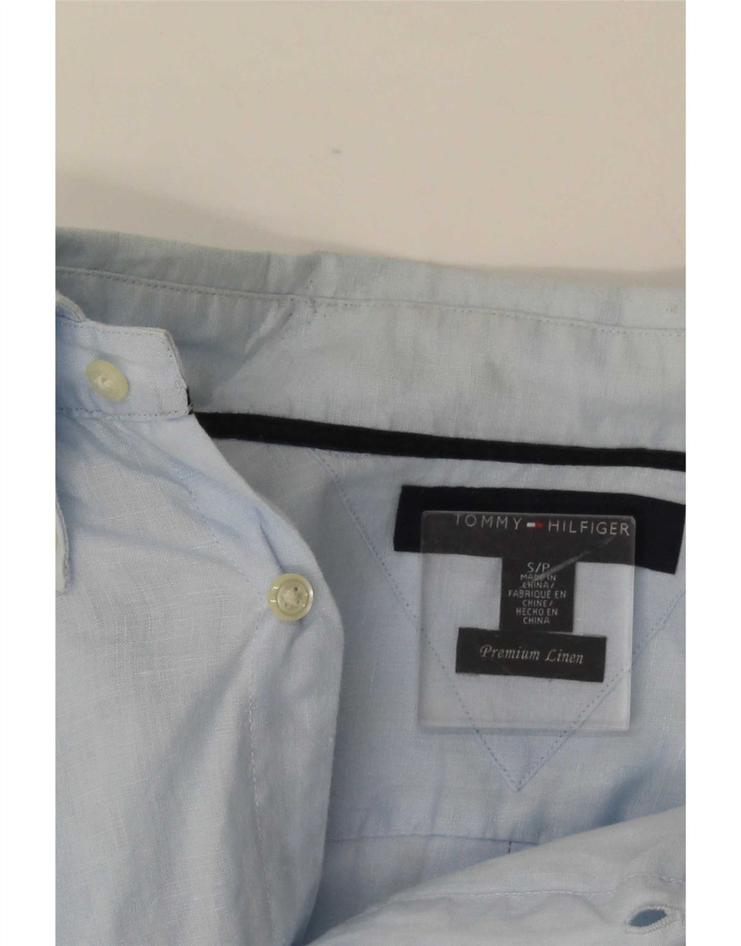 Koszula męska Tommy Hilfiger, rozmiar S, niebieska, lniana