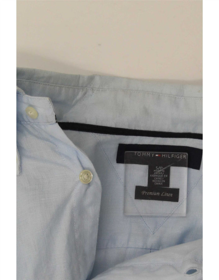 Koszula męska Tommy Hilfiger, rozmiar S, niebieska, lniana
