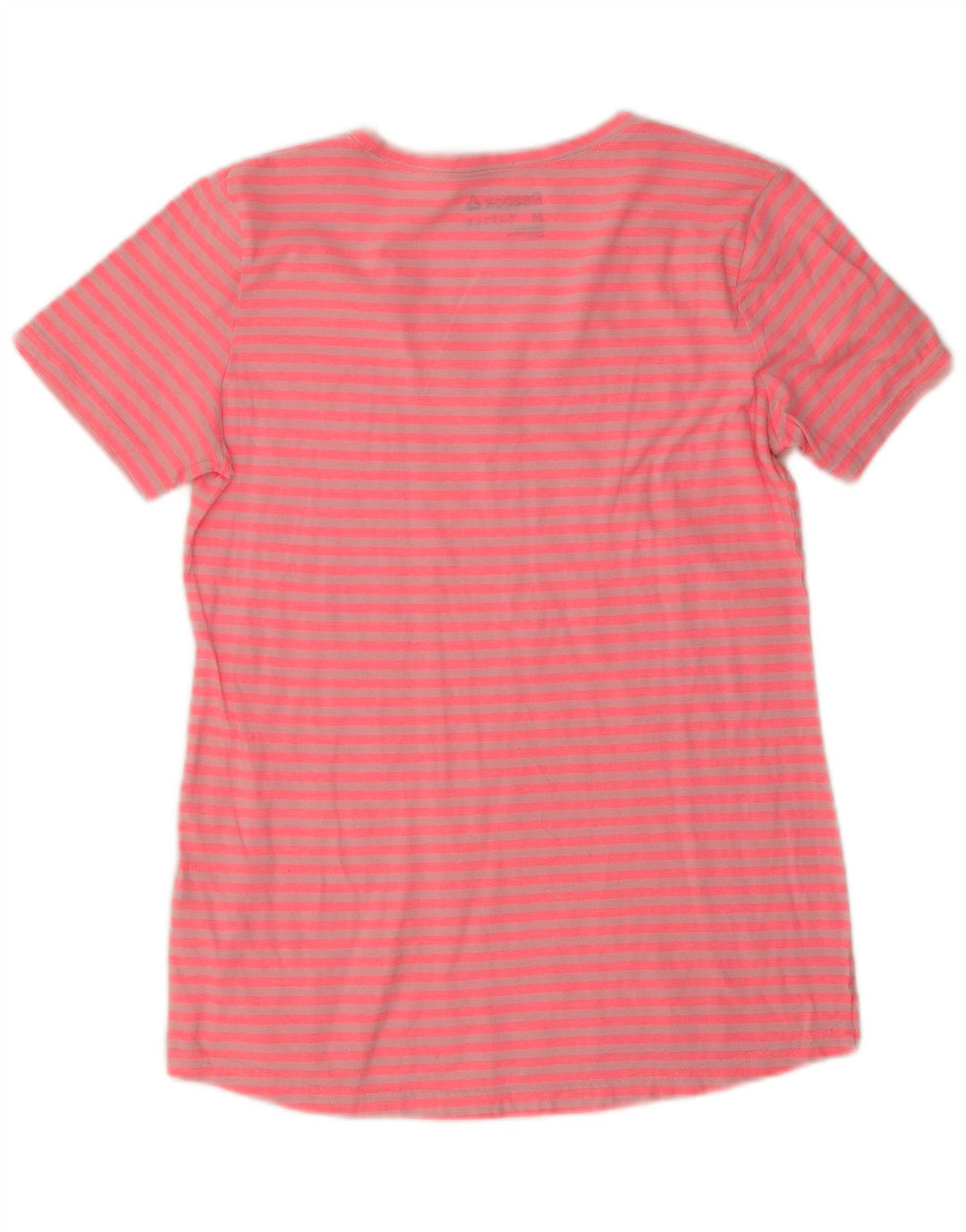 T-shirt damski Reebok Top UK 12 Średni różowy poliester w paski
