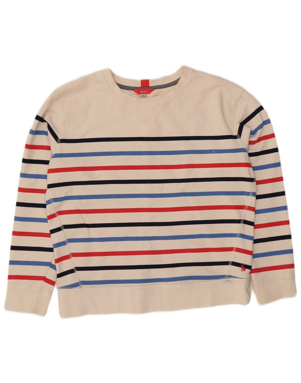 Damski sweter oversize Joules UK 8, bawełniany w małe białe paski