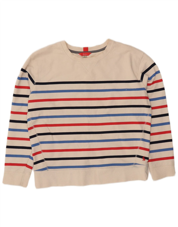 Damski sweter oversize Joules UK 8, bawełniany w małe białe paski