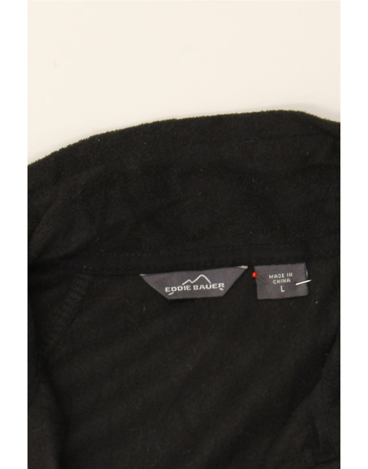 EDDIE BAUER Womens Fleece Jacket UK 16 Large Black Polyester Vintage Eddie Bauer and Second-Hand Eddie Bauer from Messina Hembry 