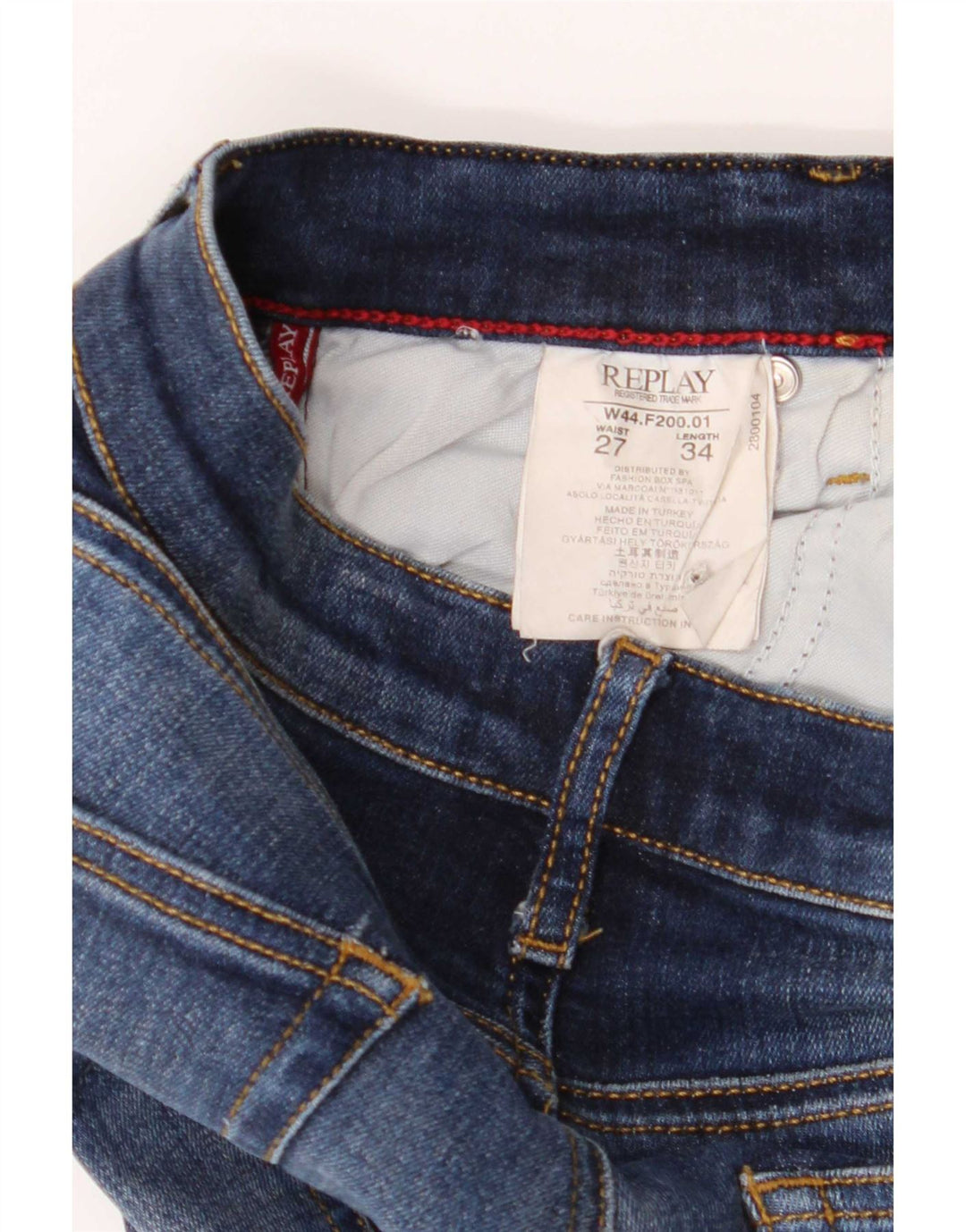 Damskie jeansy Bootcut Replay W27 L34 Niebieskie bawełniane