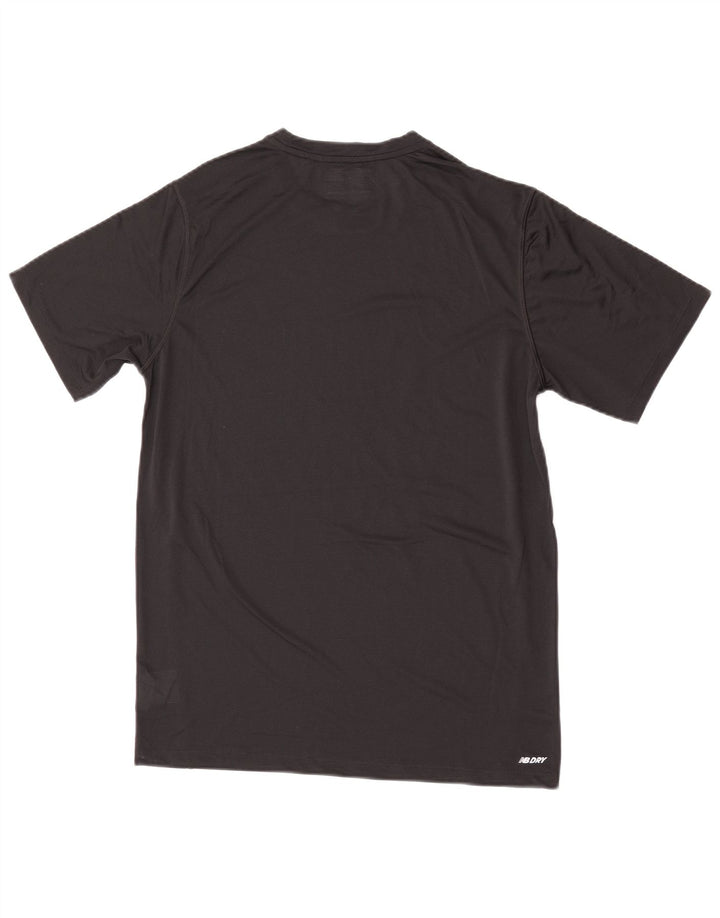 Męski T-shirt z grafiką New Balance, średni czarny poliester
