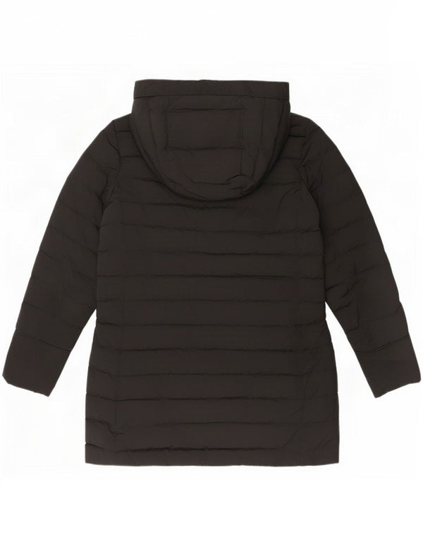 Woolrich Womens Hooded Padded Jacket UK 10 Small Black Polyester