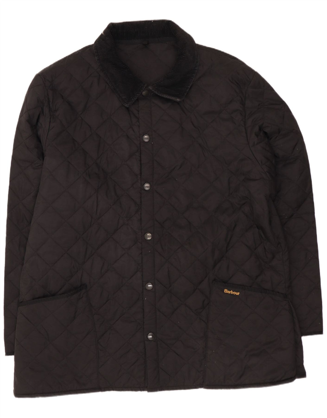 Męska pikowana kurtka Barbour UK 44 2XL Czarny poliamid