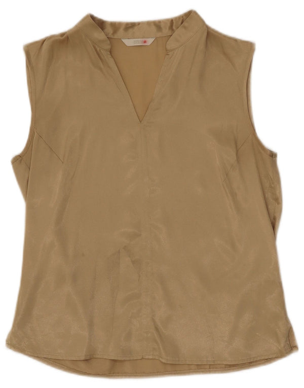 Marks & Spencer Damska bluzka bez rękawów Top UK 10 Small Gold Poliester