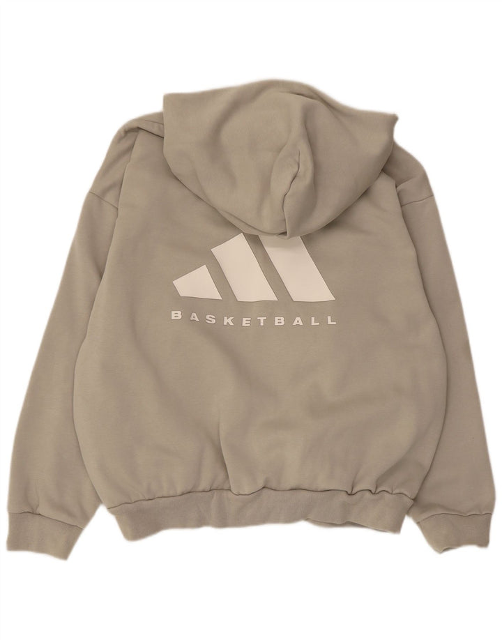Męska bluza z kapturem Adidas Graphic Oversized, mała, beżowa