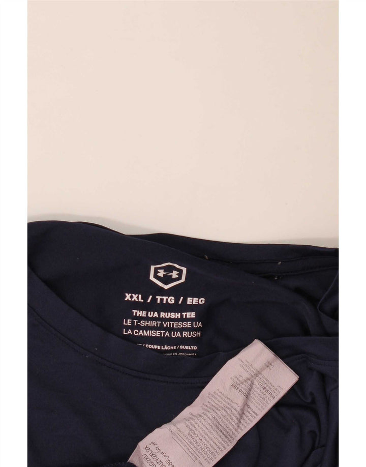 Koszulka męska Under Armour Top 2XL, granatowa, poliester