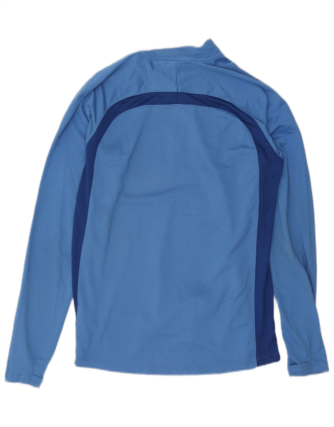Męski dres Nike Dri Fit z zamkiem błyskawicznym na szyi i średnim niebieskim kolorem