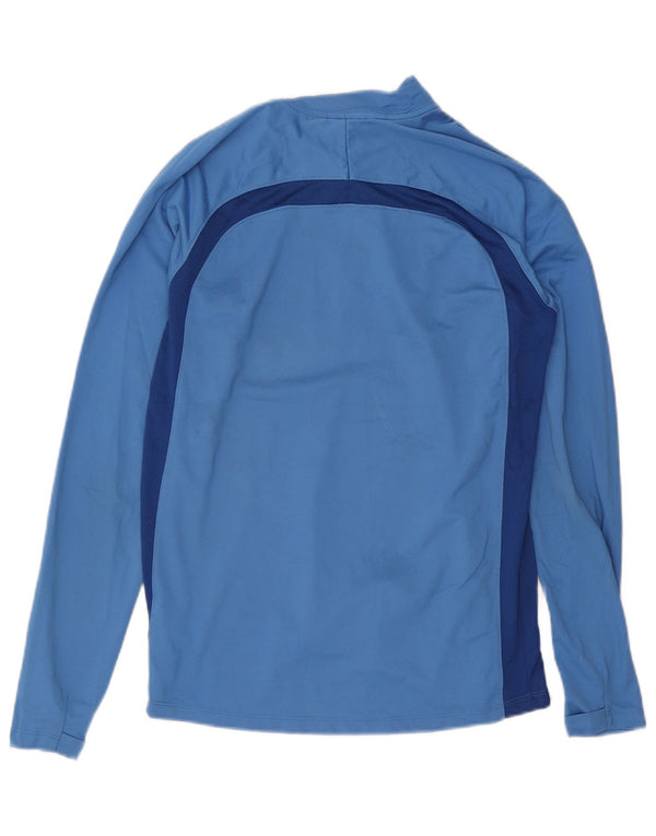 Męski dres Nike Dri Fit z zamkiem błyskawicznym na szyi i średnim niebieskim kolorem