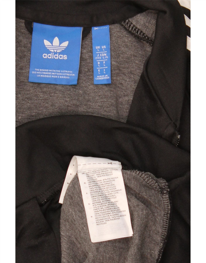 Męska kurtka dresowa ADIDAS, duża, czarna, z poliestru