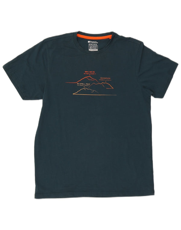 Męski T-shirt z grafiką Mountain Warehouse IsoCool, mały, zielony, bawełniany