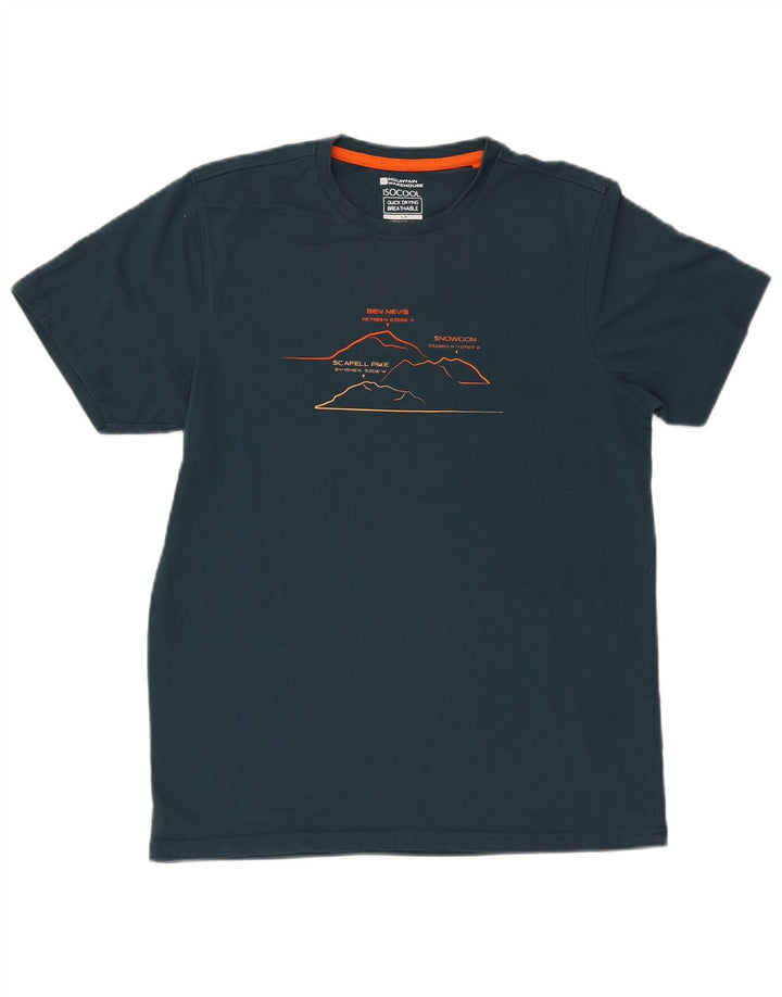 Męski T-shirt z grafiką Mountain Warehouse IsoCool, mały, zielony, bawełniany