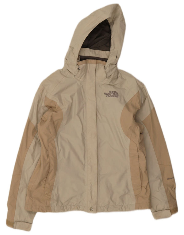 Damska kurtka przeciwdeszczowa z kapturem The North Face UK 10 Small Beige Colorblock