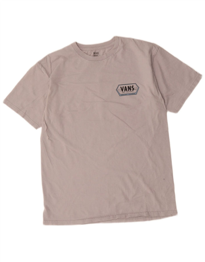 Męski T-shirt z grafiką Vans, średnioszary, bawełniany