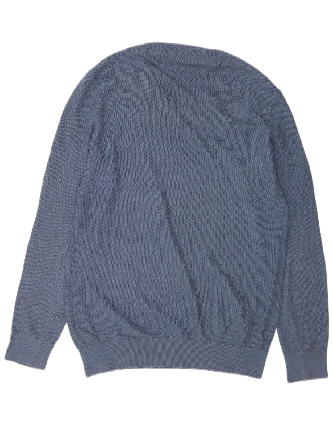 Męski sweter Timberland z dekoltem w kształcie litery V, duży, niebieski, bawełniany