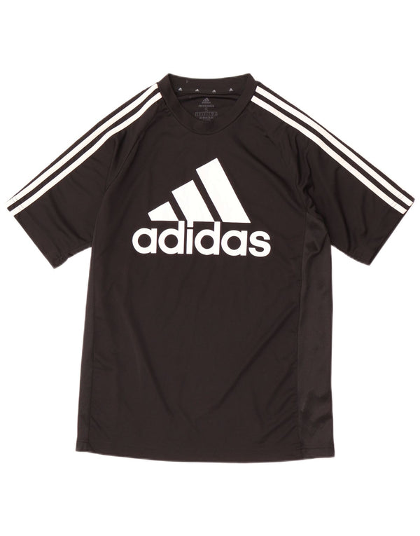 Męska koszulka z grafiką Adidas Aeroready Top, mała, czarna, z poliestru