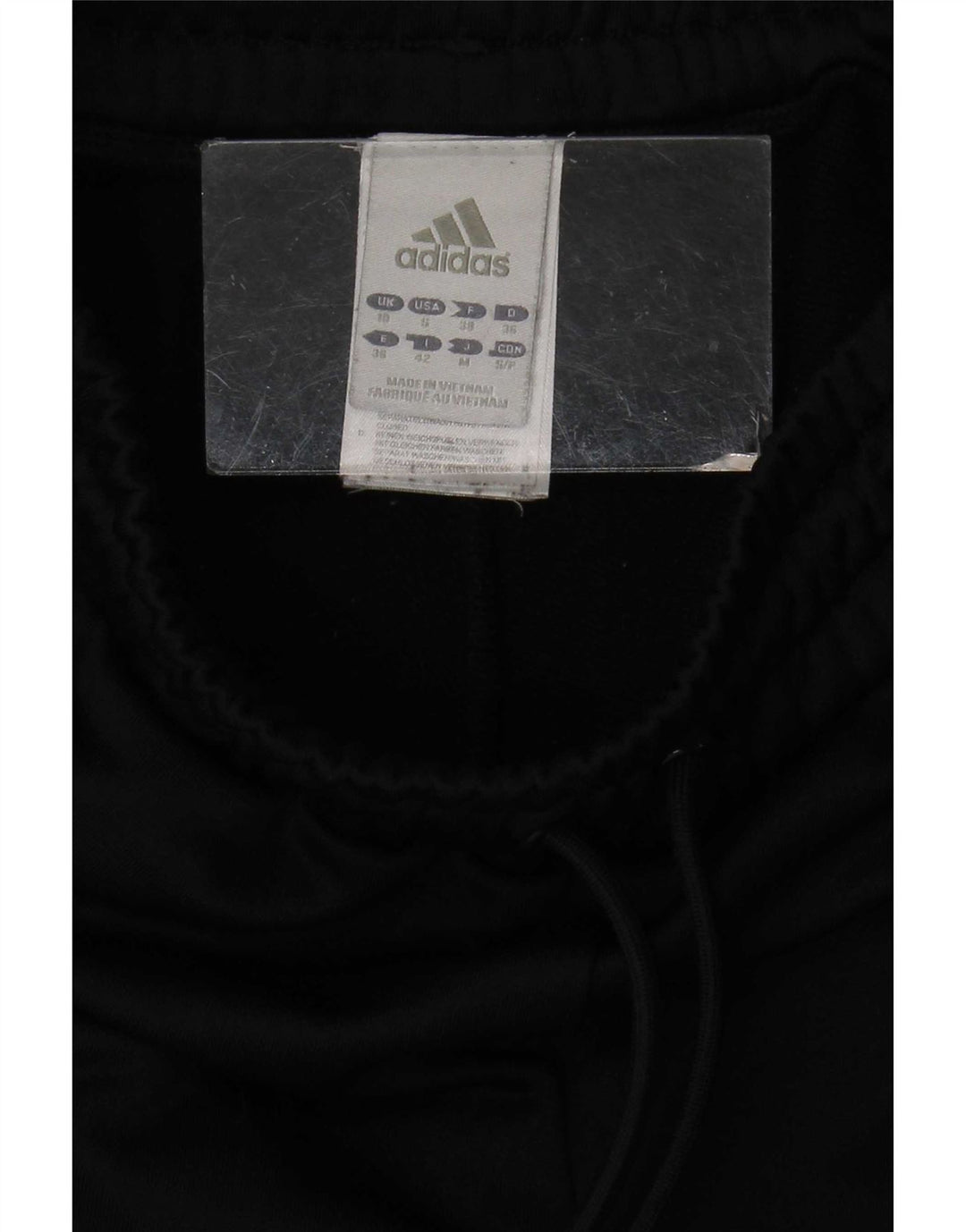 Damskie spodnie dresowe Adidas UK 10, małe, czarne, poliestrowe