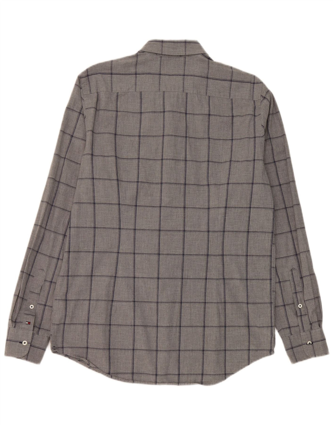 Męska koszula slim fit Tommy Hilfiger, duża, szara, bawełniana krata