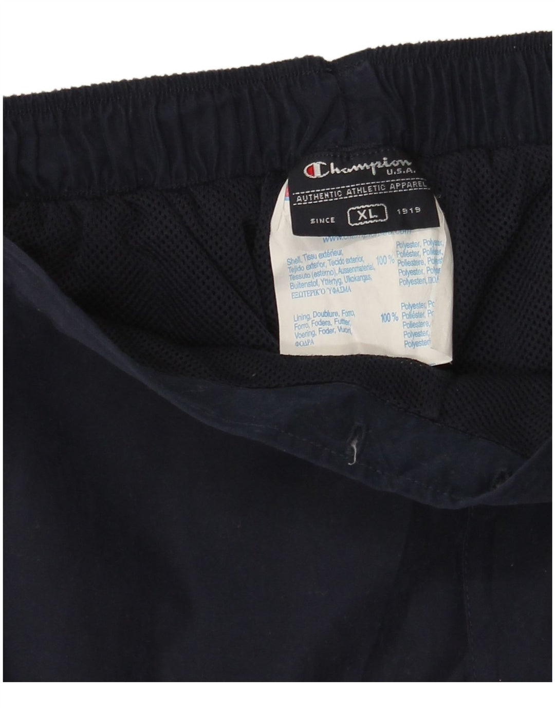 Damskie spodnie dresowe Champion UK 18 XL, granatowe, poliestrowe